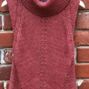 🌵WHBM EUC Rust Sleeveless turtleneck knit xs